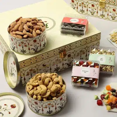 Anand Mogra Dry Fruits Gift Box (Almonds + Cashews + Raisins + Pistachios)  Wooden Box Price - Buy Online at Best Price in India